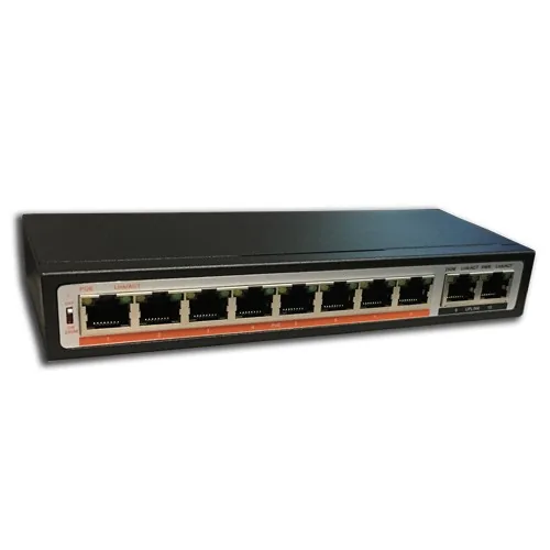 Switch PoE 8 porte + 2 Uplink - 10/100Mbit